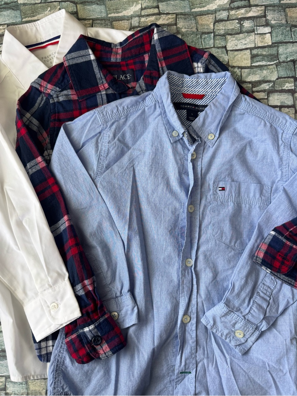 Boys Button Down Long Sleeves Shirts Lot of 3 Sz 5